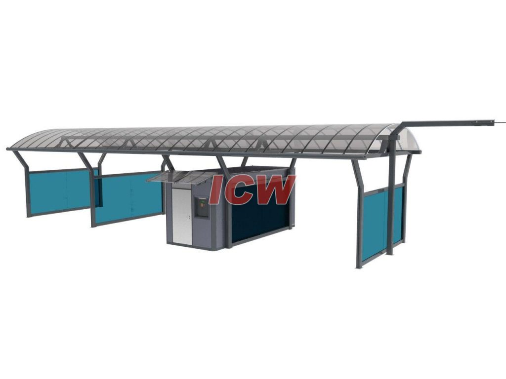 Car wash self-service stainless steel canopy