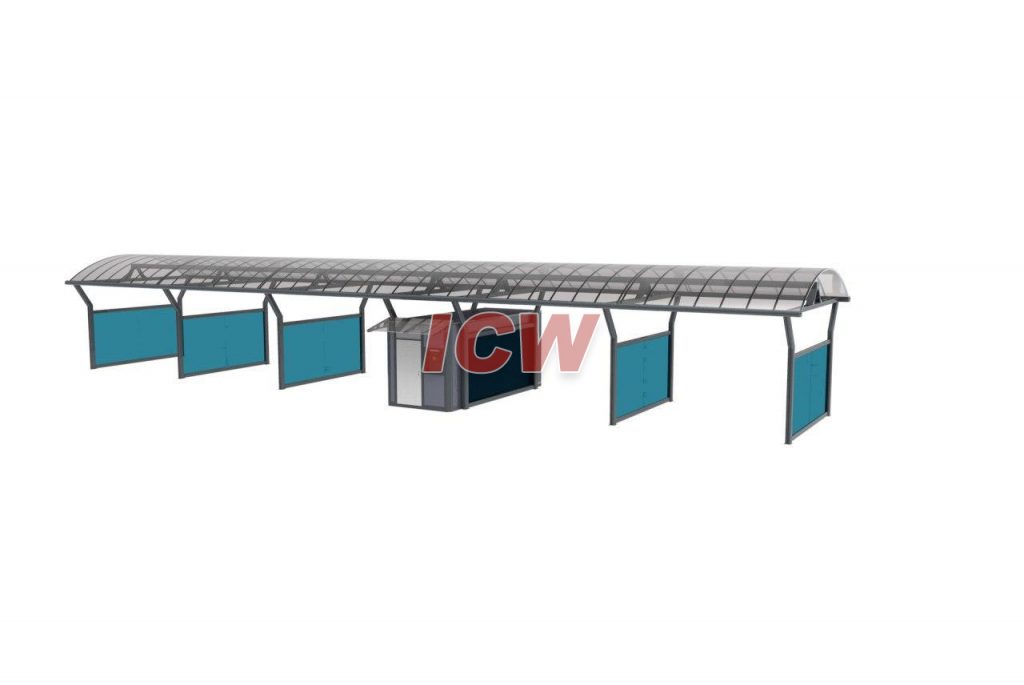 Car wash self-service stainless steel canopy